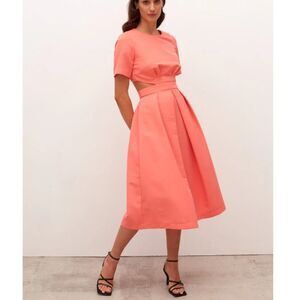 Nobody's Child Women's Size 2 Pink Cutout Alice Midi Dress NWT